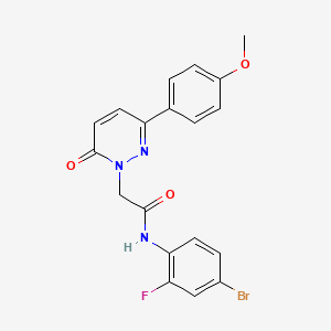 molecular formula C19H15BrFN3O3 B11204311 N-(4-bromo-2-fluorophenyl)-2-(3-(4-methoxyphenyl)-6-oxopyridazin-1(6H)-yl)acetamide 