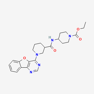 molecular formula C24H29N5O4 B11204325 Ethyl 4-({[1-([1]benzofuro[3,2-d]pyrimidin-4-yl)piperidin-3-yl]carbonyl}amino)piperidine-1-carboxylate 