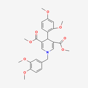 molecular formula C26H29NO8 B11204349 Dimethyl 1-(3,4-dimethoxybenzyl)-4-(2,4-dimethoxyphenyl)-1,4-dihydropyridine-3,5-dicarboxylate 