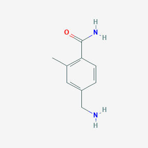 molecular formula C9H12N2O B112044 4-(Aminomethyl)-2-methylbenzamide CAS No. 164648-64-0