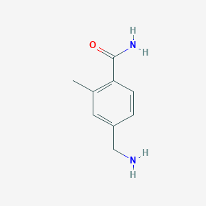 molecular formula C₉H₁₂N₂O B112044 4-(aminomethyl)-N-methylbenzamide CAS No. 164648-64-0