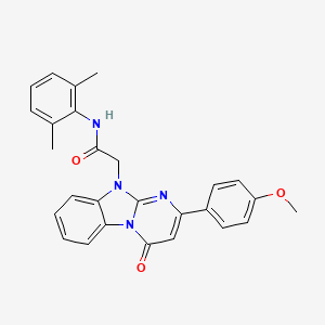 molecular formula C27H24N4O3 B11204404 N-(2,6-dimethylphenyl)-2-[2-(4-methoxyphenyl)-4-oxopyrimido[1,2-a]benzimidazol-10(4H)-yl]acetamide 