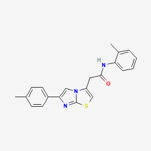 molecular formula C21H19N3OS B11204416 N-(2-methylphenyl)-2-[6-(4-methylphenyl)imidazo[2,1-b][1,3]thiazol-3-yl]acetamide 