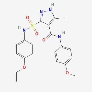 molecular formula C20H22N4O5S B11204472 5-(N-(4-ethoxyphenyl)sulfamoyl)-N-(4-methoxyphenyl)-3-methyl-1H-pyrazole-4-carboxamide 