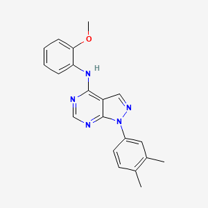 molecular formula C20H19N5O B11204476 1-(3,4-dimethylphenyl)-N-(2-methoxyphenyl)-1H-pyrazolo[3,4-d]pyrimidin-4-amine 