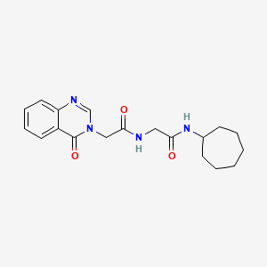 molecular formula C19H24N4O3 B11204495 N-cycloheptyl-N~2~-[(4-oxoquinazolin-3(4H)-yl)acetyl]glycinamide 