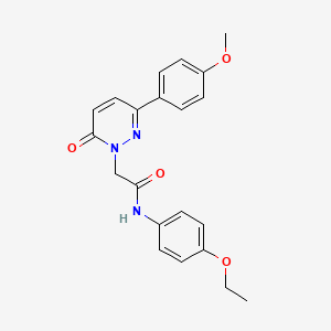 molecular formula C21H21N3O4 B11205448 N-(4-ethoxyphenyl)-2-(3-(4-methoxyphenyl)-6-oxopyridazin-1(6H)-yl)acetamide 