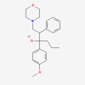 molecular formula C23H31NO3 B11205619 3-(4-Methoxyphenyl)-1-morpholin-4-yl-2-phenylhexan-3-ol 