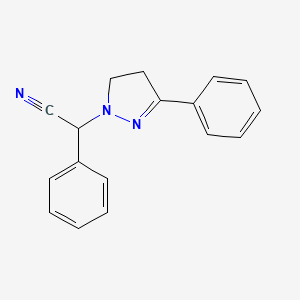 molecular formula C17H15N3 B11205674 phenyl(3-phenyl-4,5-dihydro-1H-pyrazol-1-yl)acetonitrile 
