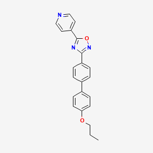 molecular formula C22H19N3O2 B11206052 4-[3-(4'-Propoxybiphenyl-4-yl)-1,2,4-oxadiazol-5-yl]pyridine 