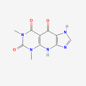 molecular formula C10H9N5O3 B11206458 5H-1,3,4,5,7-Pentaazacyclopenta[b]naphthalene-6,8,9-trione, 5,7-dimethyl-3,4-dihydro- 