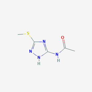 molecular formula C5H8N4OS B11206481 N-[3-(methylsulfanyl)-1H-1,2,4-triazol-5-yl]acetamide 