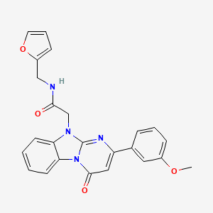 molecular formula C24H20N4O4 B11206727 N-(2-furylmethyl)-2-[2-(3-methoxyphenyl)-4-oxopyrimido[1,2-a]benzimidazol-10(4H)-yl]acetamide 