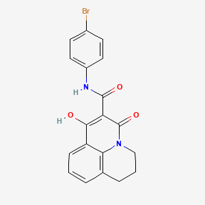 molecular formula C19H15BrN2O3 B11207151 N-(4-Bromophenyl)-7-hydroxy-5-oxo-2,3-dihydro-1H,5H-pyrido[3,2,1-IJ]quinoline-6-carboxamide 
