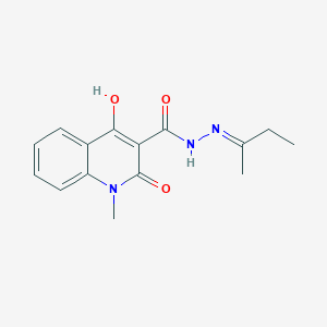molecular formula C15H17N3O3 B11209862 N'-[(2E)-butan-2-ylidene]-4-hydroxy-1-methyl-2-oxo-1,2-dihydroquinoline-3-carbohydrazide 