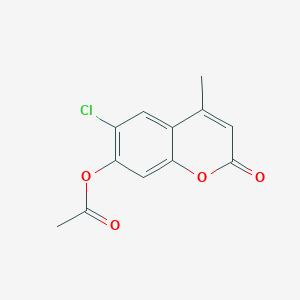 molecular formula C12H9ClO4 B11212107 6-chloro-4-methyl-2-oxo-2H-chromen-7-yl acetate 