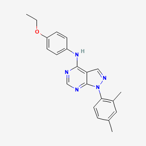 molecular formula C21H21N5O B11212360 1-(2,4-dimethylphenyl)-N-(4-ethoxyphenyl)pyrazolo[3,4-d]pyrimidin-4-amine 