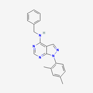 molecular formula C20H19N5 B11212690 [1-(2,4-Dimethylphenyl)pyrazolo[4,5-e]pyrimidin-4-yl]benzylamine 