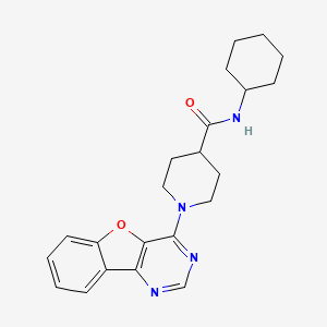 molecular formula C22H26N4O2 B11212777 1-([1]benzofuro[3,2-d]pyrimidin-4-yl)-N-cyclohexylpiperidine-4-carboxamide 