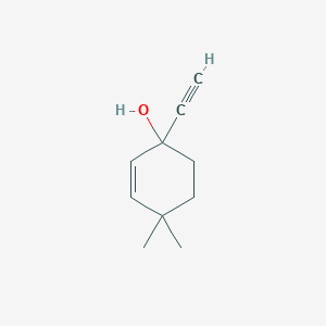molecular formula C10H14O B011213 4,4-Dimethyl-1-ethynyl-2-cyclohexene-1-ol CAS No. 110366-21-7