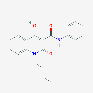 molecular formula C22H24N2O3 B11213487 1-butyl-N-(2,5-dimethylphenyl)-2-hydroxy-4-oxo-1,4-dihydroquinoline-3-carboxamide 