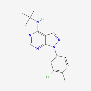 molecular formula C16H18ClN5 B11213520 N-tert-butyl-1-(3-chloro-4-methylphenyl)-1H-pyrazolo[3,4-d]pyrimidin-4-amine 