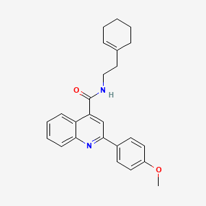molecular formula C25H26N2O2 B11213894 N-[2-(cyclohex-1-en-1-yl)ethyl]-2-(4-methoxyphenyl)quinoline-4-carboxamide 