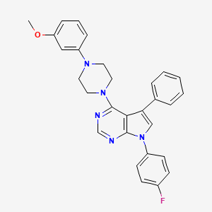 molecular formula C29H26FN5O B11213907 7-(4-fluorophenyl)-4-[4-(3-methoxyphenyl)piperazin-1-yl]-5-phenyl-7H-pyrrolo[2,3-d]pyrimidine 