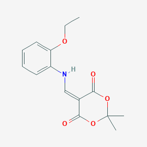 molecular formula C15H17NO5 B11213949 5-{[(2-Ethoxyphenyl)amino]methylidene}-2,2-dimethyl-1,3-dioxane-4,6-dione 