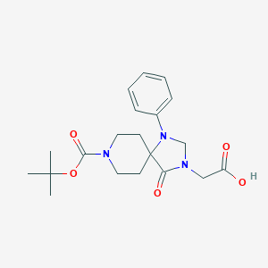 molecular formula C20H27N3O5 B112140 2-(8-(tert-Butoxycarbonyl)-4-oxo-1-phenyl-1,3,8-triazaspiro[4.5]decan-3-yl)acetic acid CAS No. 180386-35-0