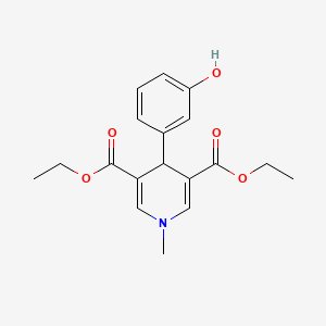molecular formula C18H21NO5 B11214022 Diethyl 4-(3-hydroxyphenyl)-1-methyl-1,4-dihydropyridine-3,5-dicarboxylate 