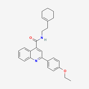 molecular formula C26H28N2O2 B11214218 N-[2-(cyclohex-1-en-1-yl)ethyl]-2-(4-ethoxyphenyl)quinoline-4-carboxamide 