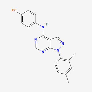 molecular formula C19H16BrN5 B11214385 N-(4-bromophenyl)-1-(2,4-dimethylphenyl)-1H-pyrazolo[3,4-d]pyrimidin-4-amine 