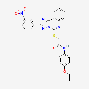 molecular formula C25H20N6O4S B11214409 N-(4-Ethoxyphenyl)-2-{[2-(3-nitrophenyl)-[1,2,4]triazolo[1,5-C]quinazolin-5-YL]sulfanyl}acetamide 