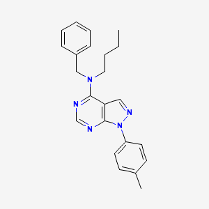 molecular formula C23H25N5 B11214418 N-benzyl-N-butyl-1-(4-methylphenyl)-1H-pyrazolo[3,4-d]pyrimidin-4-amine 
