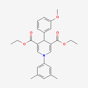 molecular formula C26H29NO5 B11214456 Diethyl 1-(3,5-dimethylphenyl)-4-(3-methoxyphenyl)-1,4-dihydropyridine-3,5-dicarboxylate 