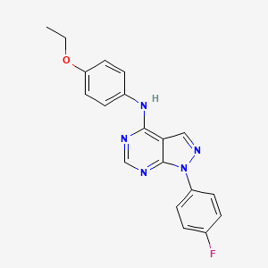 molecular formula C19H16FN5O B11214824 N-(4-ethoxyphenyl)-1-(4-fluorophenyl)-1H-pyrazolo[3,4-d]pyrimidin-4-amine 