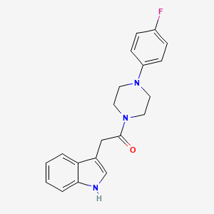 molecular formula C20H20FN3O B11214888 1-[4-(4-fluorophenyl)piperazin-1-yl]-2-(1H-indol-3-yl)ethanone 