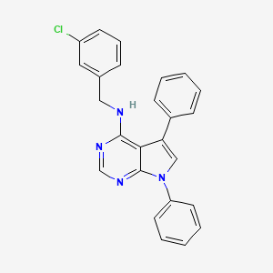 molecular formula C25H19ClN4 B11215052 N-(3-chlorobenzyl)-5,7-diphenyl-7H-pyrrolo[2,3-d]pyrimidin-4-amine 