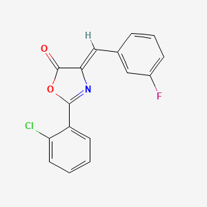 molecular formula C16H9ClFNO2 B11215524 (4Z)-2-(2-chlorophenyl)-4-(3-fluorobenzylidene)-1,3-oxazol-5(4H)-one 