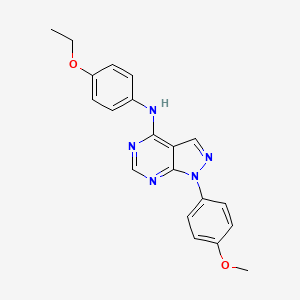 molecular formula C20H19N5O2 B11215544 N-(4-ethoxyphenyl)-1-(4-methoxyphenyl)-1H-pyrazolo[3,4-d]pyrimidin-4-amine 