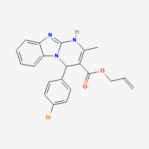 molecular formula C21H18BrN3O2 B11215616 Prop-2-en-1-yl 4-(4-bromophenyl)-2-methyl-1,4-dihydropyrimido[1,2-a]benzimidazole-3-carboxylate 
