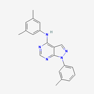 molecular formula C20H19N5 B11215849 N-(3,5-dimethylphenyl)-1-(3-methylphenyl)-1H-pyrazolo[3,4-d]pyrimidin-4-amine 