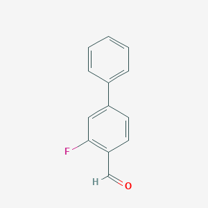 molecular formula C13H9FO B112160 2-Fluoro-4-phenylbenzaldehyde CAS No. 183436-80-8