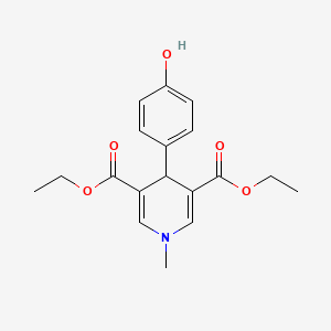molecular formula C18H21NO5 B11216085 Diethyl 4-(4-hydroxyphenyl)-1-methyl-1,4-dihydropyridine-3,5-dicarboxylate 
