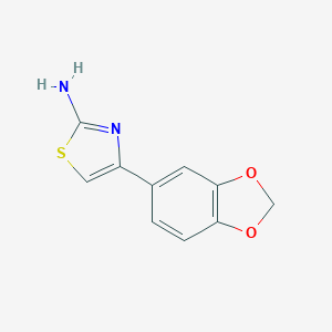 molecular formula C10H8N2O2S B112168 4-(1,3-苯并二氧杂环戊烷-5-基)-1,3-噻唑-2-胺 CAS No. 185613-91-6