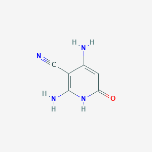 molecular formula C6H6N4O B011217 2,4-Diamino-6-oxo-1,6-dihydropyridine-3-carbonitrile CAS No. 102827-32-7