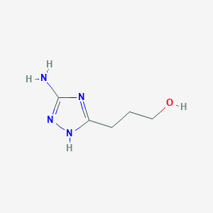 molecular formula C5H10N4O B112171 3-(5-Amino-4H-[1,2,4]triazol-3-yl)-propan-1-ol CAS No. 18595-97-6