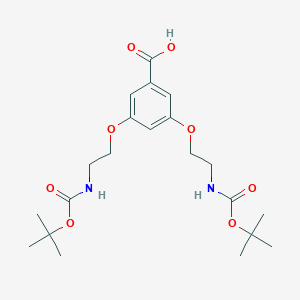 molecular formula C21H32N2O8 B112176 3,5-Bis[2-(Boc-amino)ethoxy]-benzoic acid CAS No. 187960-74-3