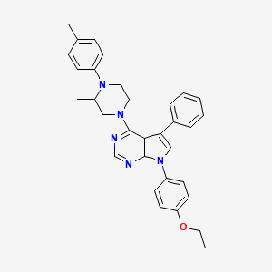 molecular formula C32H33N5O B11217918 7-(4-ethoxyphenyl)-4-[3-methyl-4-(4-methylphenyl)piperazin-1-yl]-5-phenyl-7H-pyrrolo[2,3-d]pyrimidine 